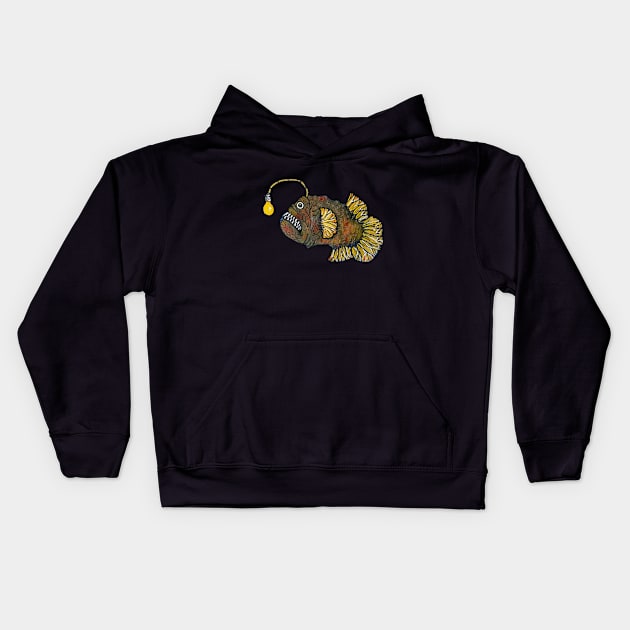 ANGLER FISH Kids Hoodie by ArtisticEnvironments